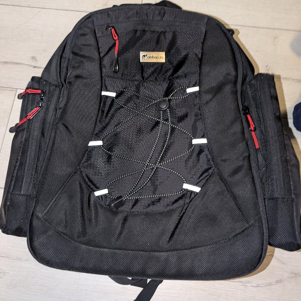Okkatots Everyday Baby Diaper Bag Backpack Black New Condition